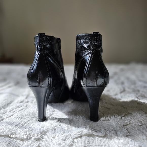 Franco Sarto vegan patent leather granny boots, size 7M - Picture 5 of 9